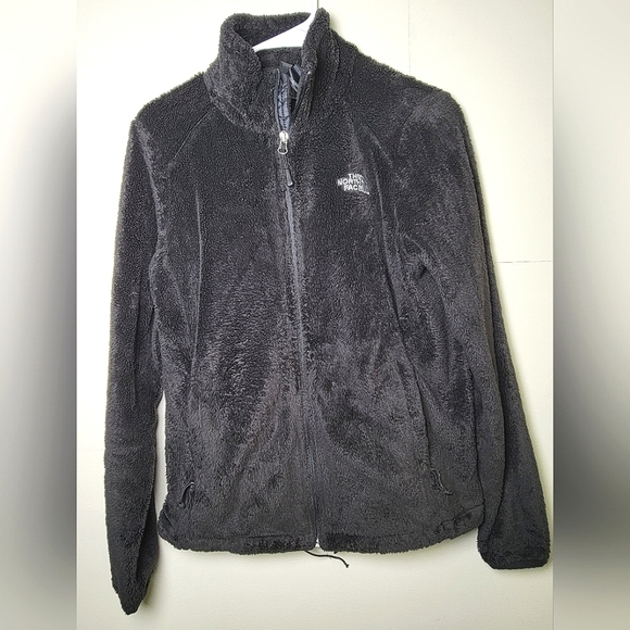 Women's The North Face Fuzzy Swirl Fleece Black Jacket, Size Medium. - Picture 1 of 5